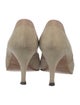 Manolo Blahnik Suede D'Orsay Pumps