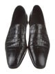 Manolo Blahnik Embossed Leather Loafers