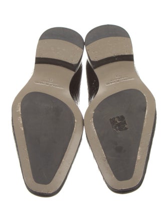 Manolo Blahnik Embossed Leather Loafers