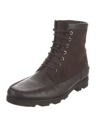 Manolo Blahnik Leather Lace-Up Boots