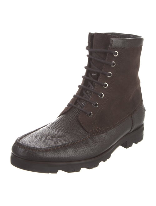 Manolo Blahnik Leather Lace-Up Boots