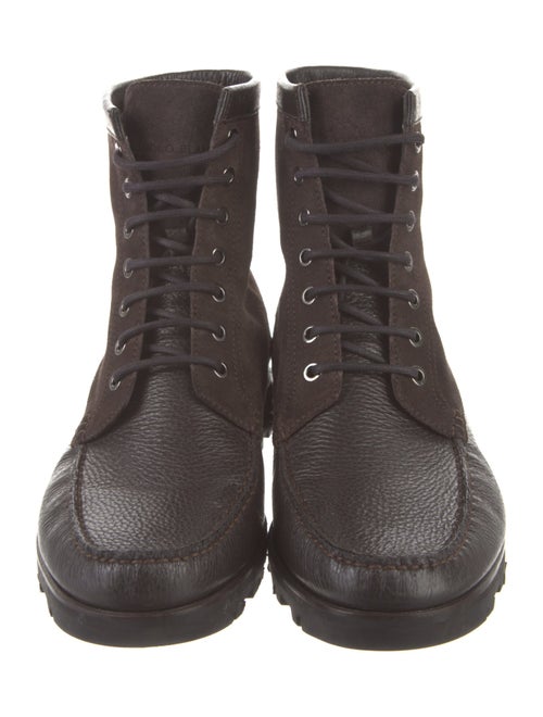 Manolo Blahnik Leather Lace-Up Boots