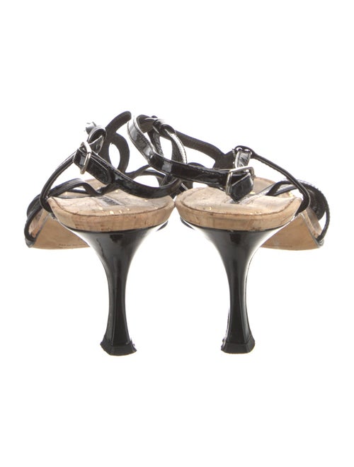 Manolo Blahnik Patent Leather Slingback Sandals