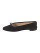 Manolo Blahnik Suede Bow Accents Ballet Flats