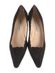 Manolo Blahnik Suede Scalloped Accent Pumps