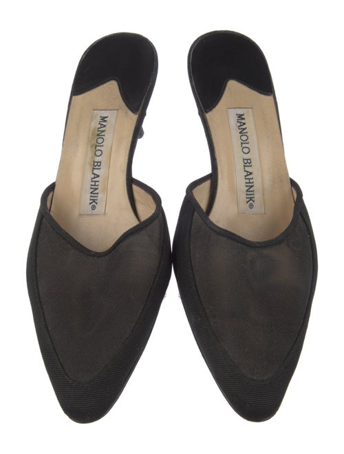 Manolo Blahnik Canvas Mules
