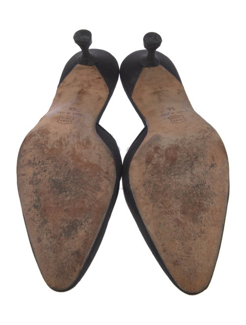 Manolo Blahnik Canvas Mules