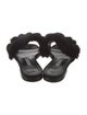 Manolo Blahnik Fur Fur Trim Slides