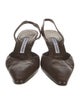 Manolo Blahnik Leather Slingback Pumps
