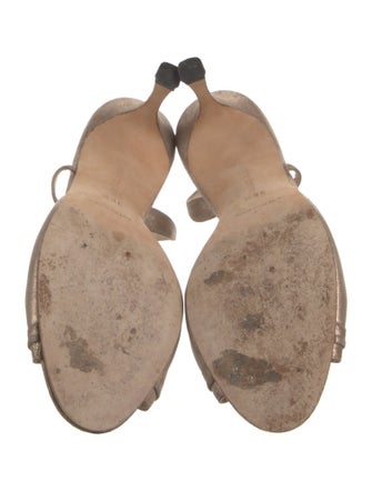 Manolo Blahnik Suede Slingback Sandals