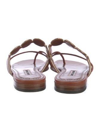 Manolo Blahnik Leather Slides