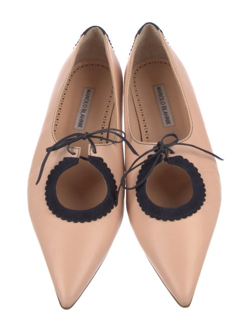 Manolo Blahnik Leather Ballet Flats