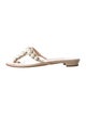 Manolo Blahnik Leather Beaded Accents Slides