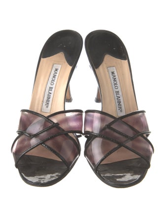 Manolo Blahnik Leather Slides