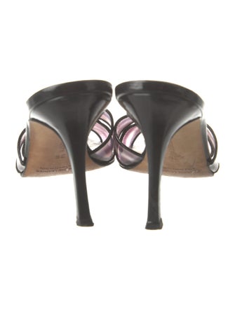 Manolo Blahnik Leather Slides