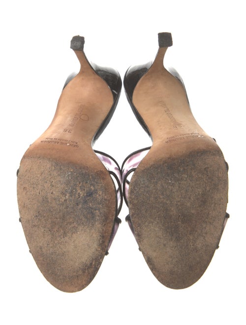 Manolo Blahnik Leather Slides