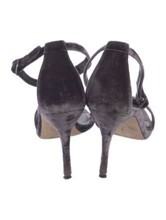 Manolo Blahnik Suede Slingback Sandals