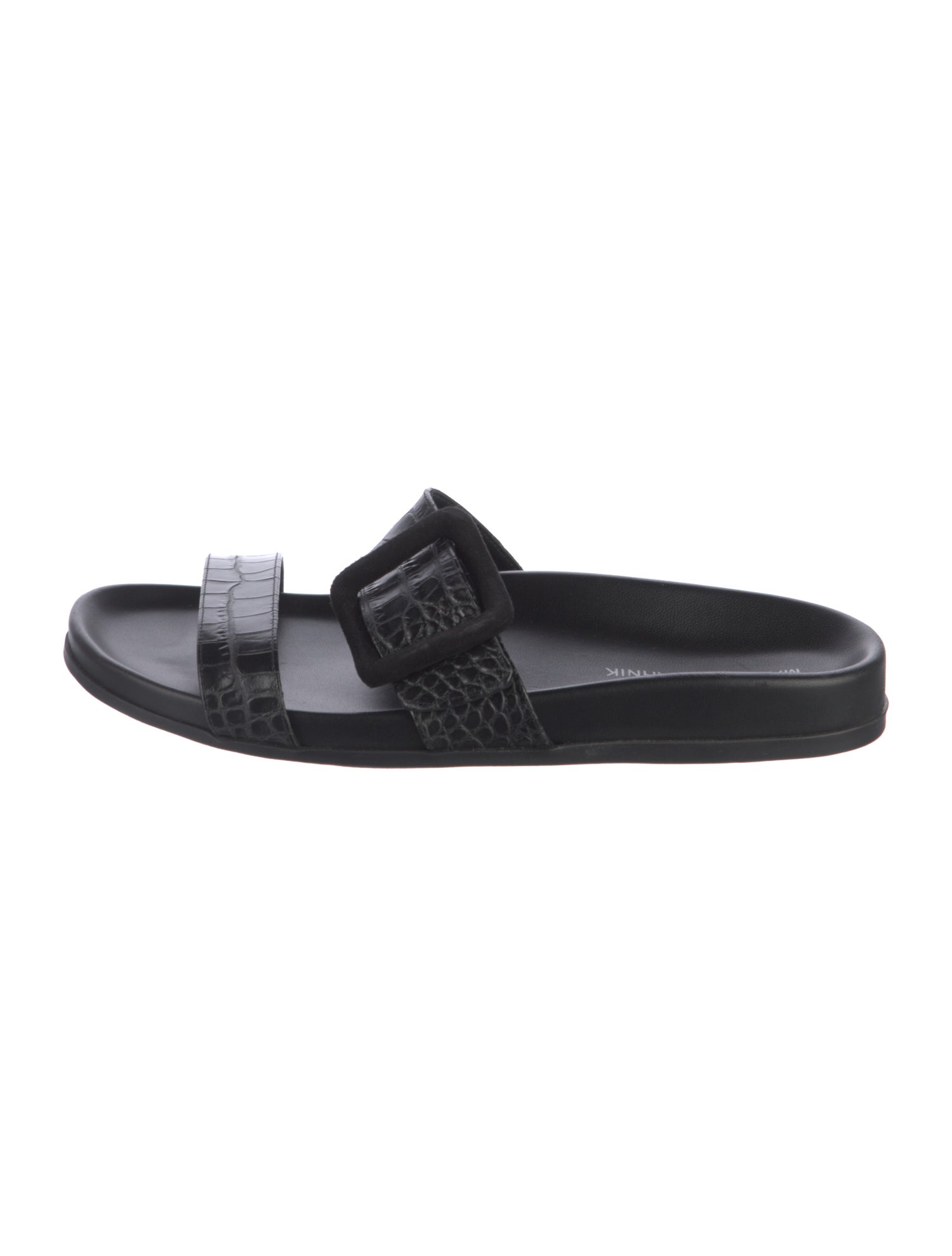 Manolo Blahnik Leather Slides