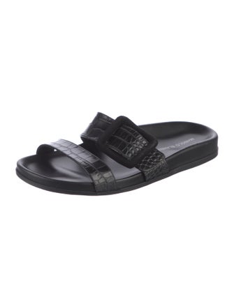Manolo Blahnik Leather Slides