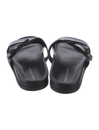 Manolo Blahnik Leather Slides