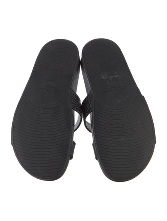 Manolo Blahnik Leather Slides