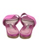 Manolo Blahnik Satin Leather Trim Embellishment Slides
