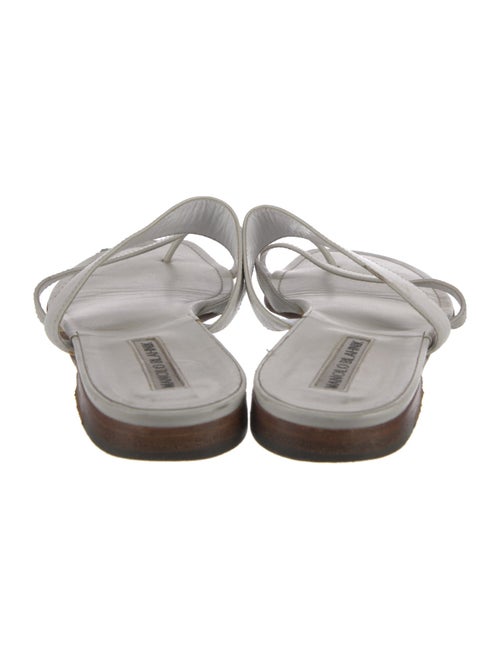 Manolo Blahnik Leather Slides