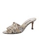 Manolo Blahnik Snakeskin Animal Print Slides