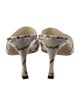 Manolo Blahnik Snakeskin Animal Print Slides