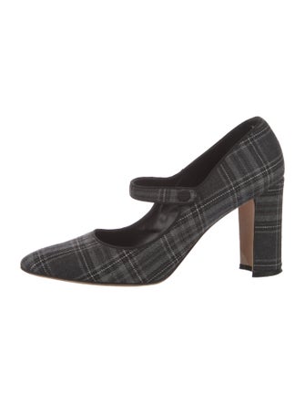 Manolo Blahnik Wool Printed Pumps
