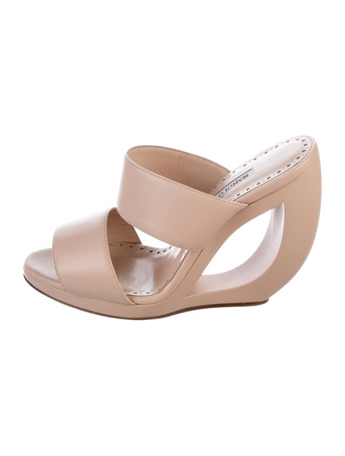 Manolo Blahnik Suede Slides