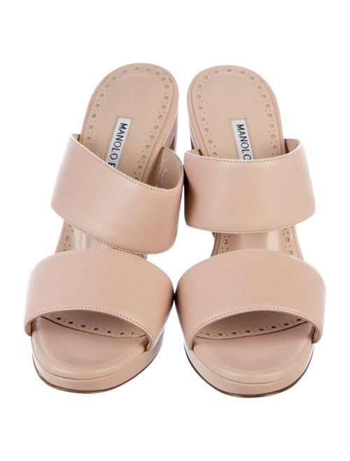 Manolo Blahnik Suede Slides