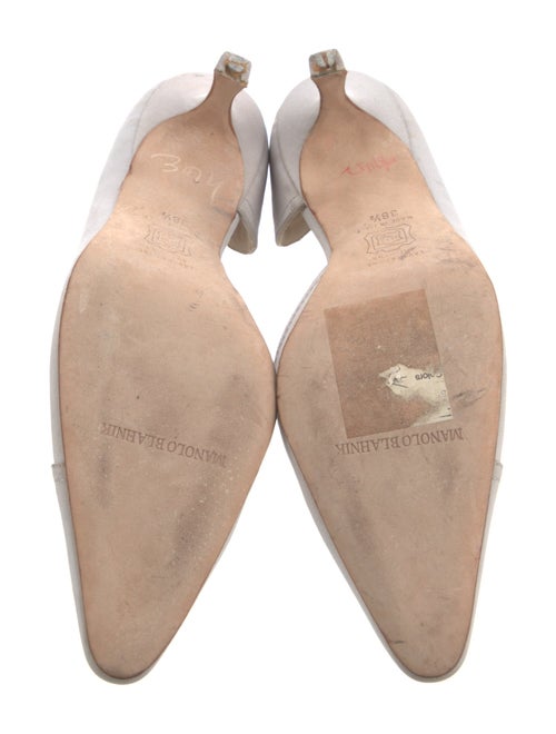 Manolo Blahnik Leather D'Orsay Pumps