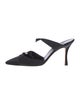 Manolo Blahnik Satin Mules