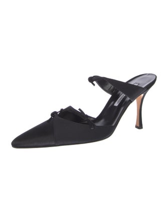 Manolo Blahnik Satin Mules