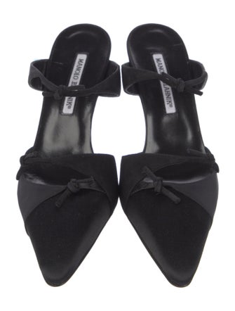 Manolo Blahnik Satin Mules