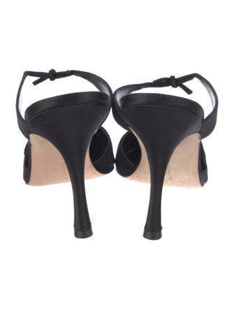 Manolo Blahnik Satin Mules