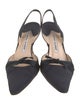 Manolo Blahnik Satin Slingback Pumps