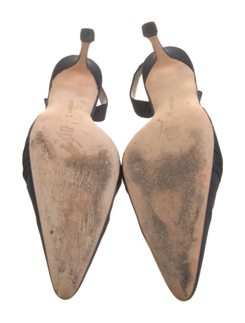 Manolo Blahnik Satin Slingback Pumps