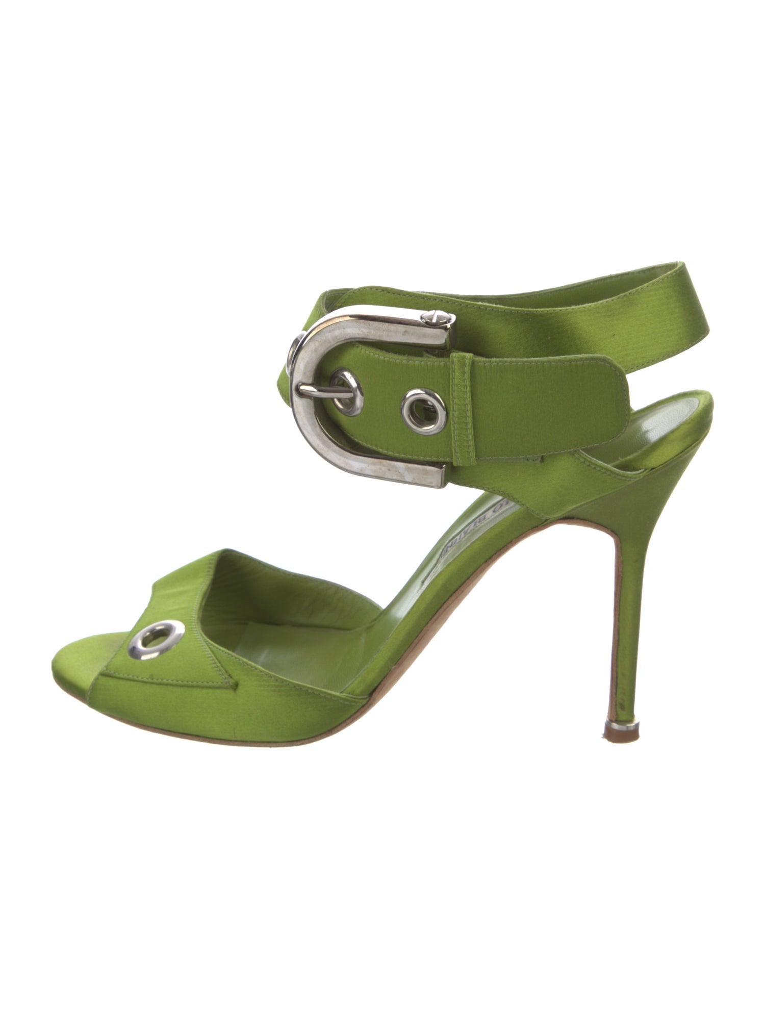 Manolo Blahnik Satin Sandals