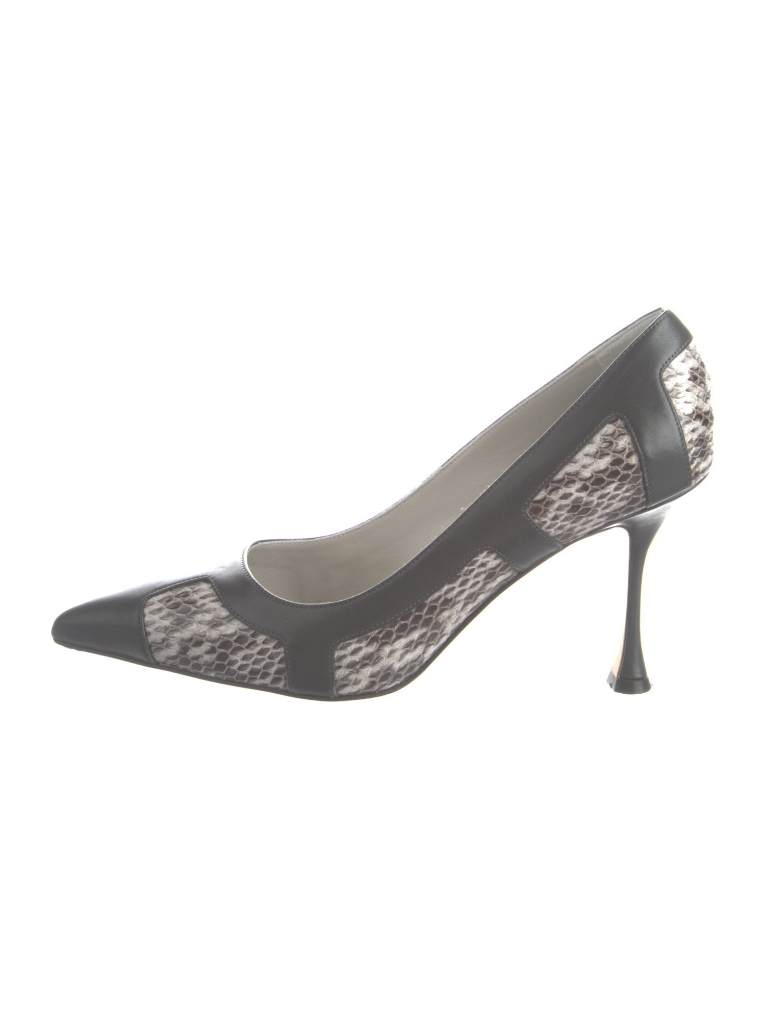 Manolo Blahnik Snakeskin Animal Print Pumps