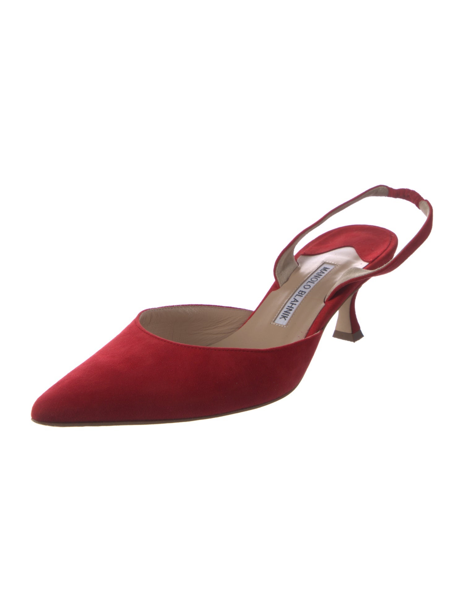 Manolo Blahnik Suede Slingback Pumps