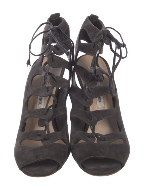 Manolo Blahnik Suede Sandals