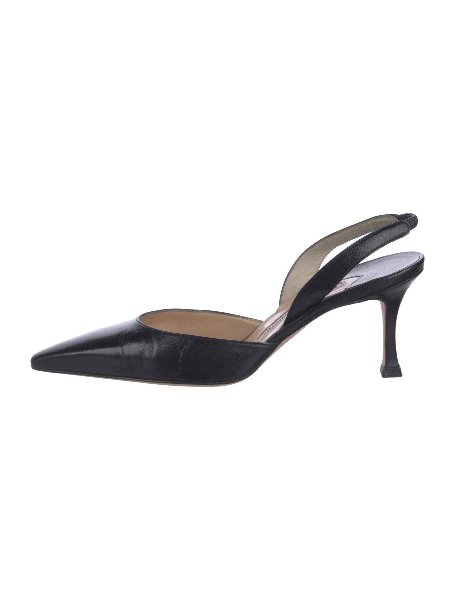 Manolo Blahnik Leather Slingback Pumps