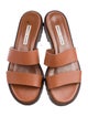 Manolo Blahnik Leather Slides