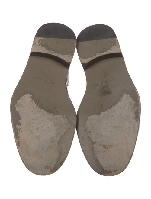 Manolo Blahnik Embossed Leather Loafers