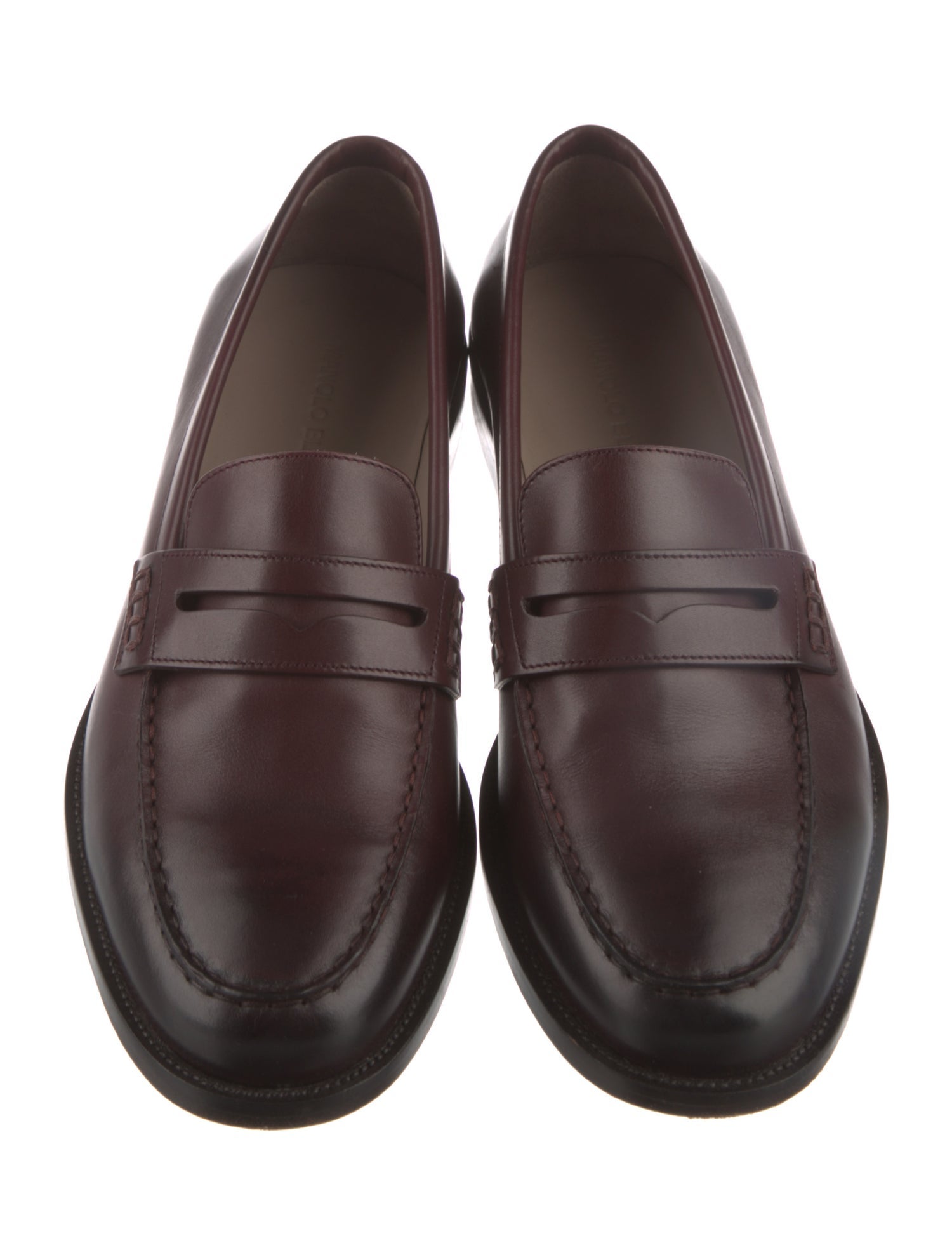 Manolo Blahnik Leather Dress Loafers