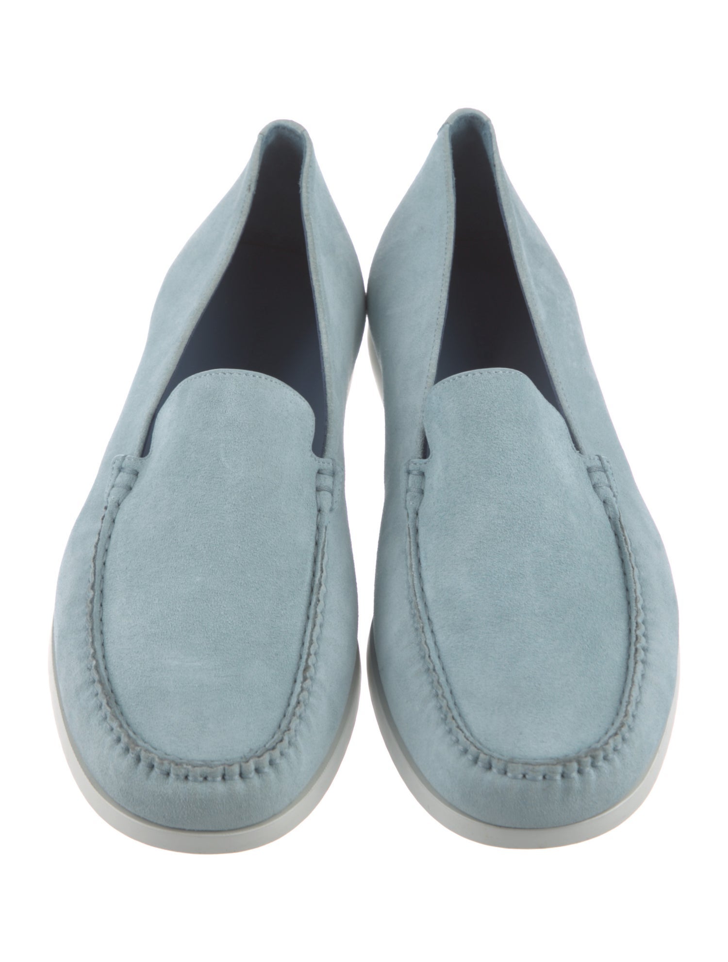 Manolo Blahnik Suede Tassel Accents Loafers