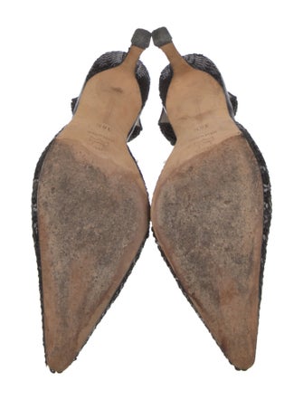 Manolo Blahnik Sequins Sequin Embellishments Slingback Pumps