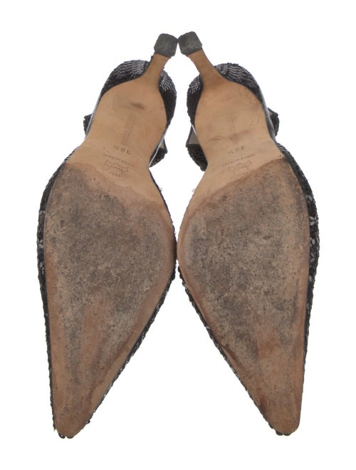 Manolo Blahnik Sequins Sequin Embellishments Slingback Pumps